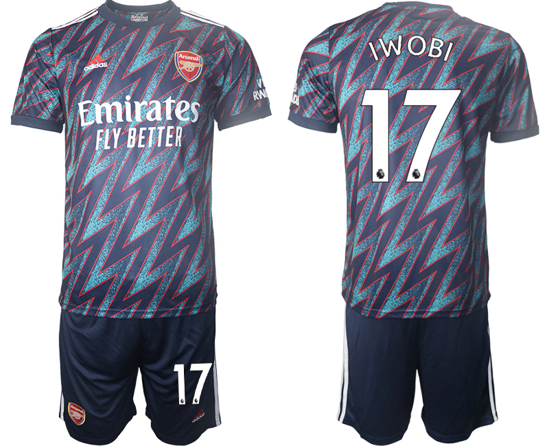 Men 2021-2022 Club Arsenal away blue #17 Soccer Jersey->arsenal jersey->Soccer Club Jersey
